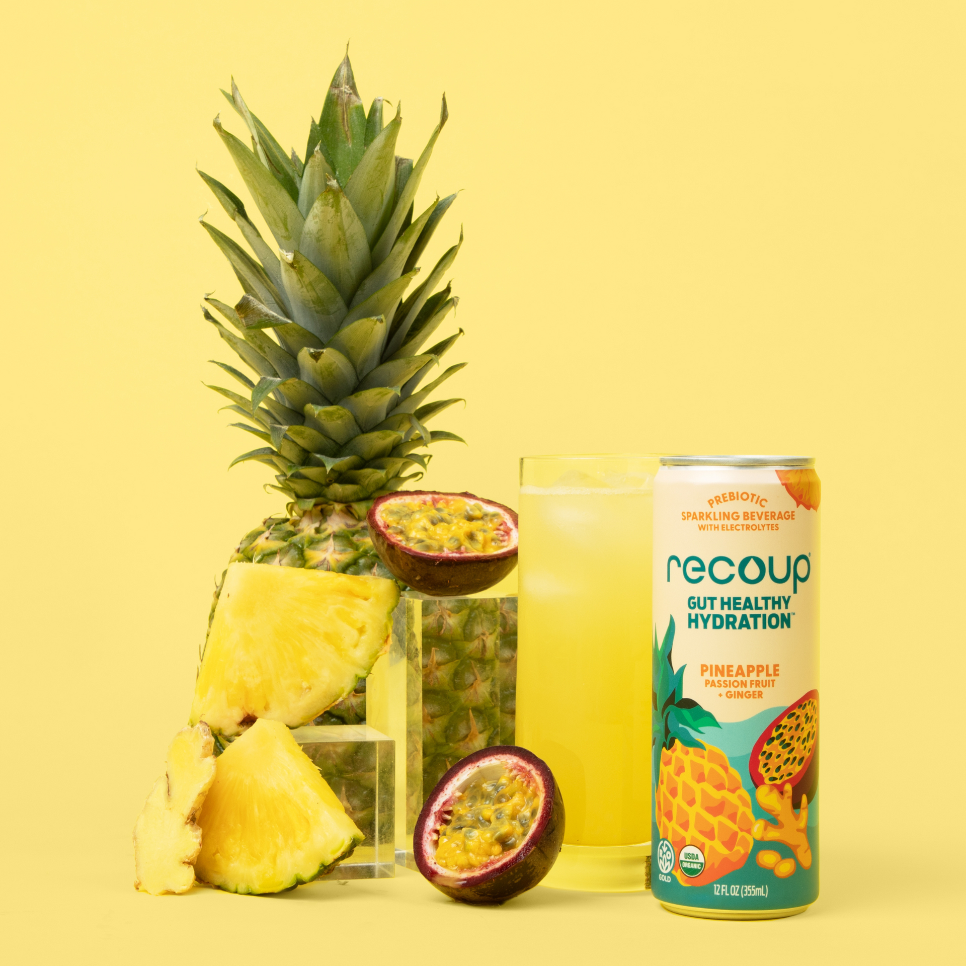 Pineapple Passionfruit Ginger Prebiotic Drinks - Recoup – recoup